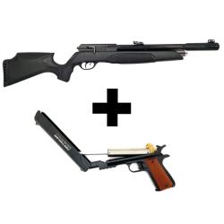PACK-4 Nouvelle carabine PCP GAMO ARROW SLT (LEVIER LAT&Eacute;RAL) Cal. 4,5 mm,  + (KIT Puissance)