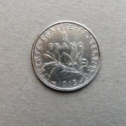 UNE PIECE DE 1 FRANC DE 1915 EN ARGENT