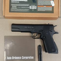 pistolet colt 1911 4.5mm tout m&eacute;tal NBB CO2 &agrave; r&eacute;parer (fuite) cybergun