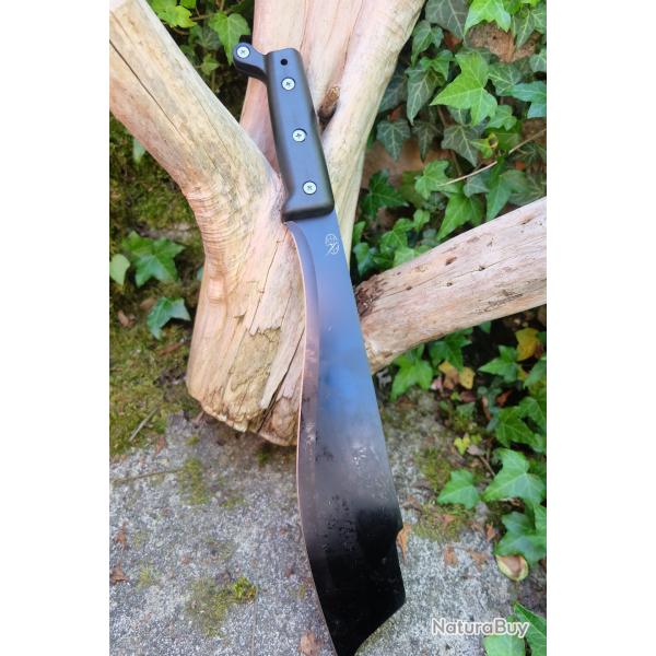 Machette Couteau Parang Lame Acier 3Cr13 Manche ABS Gris Tactical Survivalisme Spetsnaz SANS ETUI