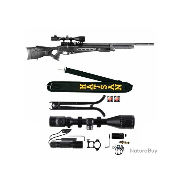VF* Carabine PCP Hatsan BT65 SB Elite Cal. 5,5mm + Lunette + Bipod + Lampe + Sangle