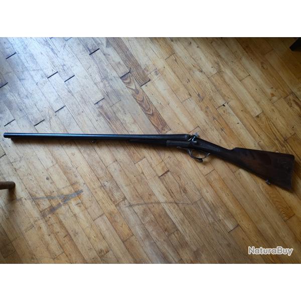 Fusil ancien juxtapos� Saint-�tienne MARSOT - chiens ext�rieurs - calibre 12/65 - Cat�gorie D
