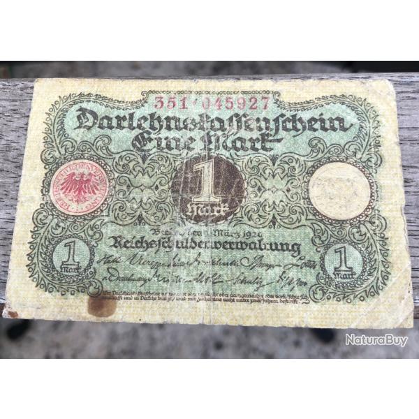 ALLEMAGNE * BILLET 1 MARK 1920 * BANK NOTE * DEUTSCHLAND GERMANY WW2