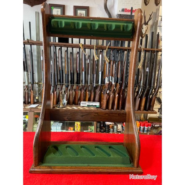PR�SENTOIR BOIS MASSIF, R�TELIER POUR 5 ARMES