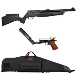 PACK-5 Nouvelle carabine PCP GAMO ARROW SLT (LEVIER LAT&Eacute;RAL) Cal. 5,5 mm,  + (KIT Puissance)