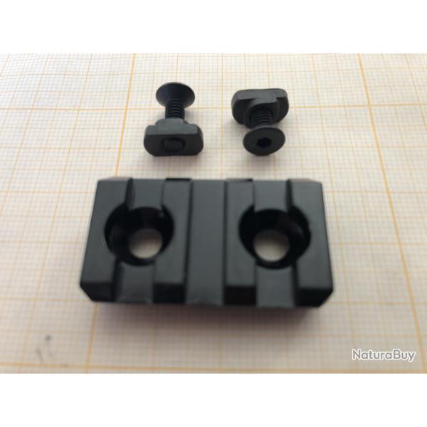 Rail picatinny rectangulaire M-LOK 3 en aluminium avec accroches