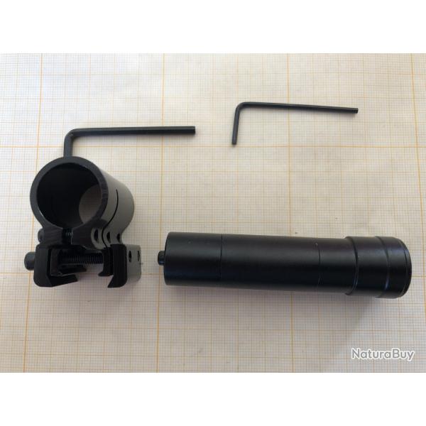 Viseur laser rouge avec collier en aluminium, compatible avec rail 11mm et 20 mm