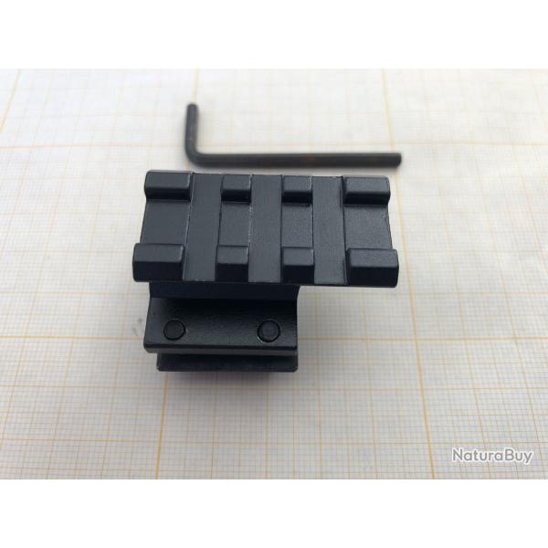 Rail picatinny sur adaptateur universel de canon en aluminium