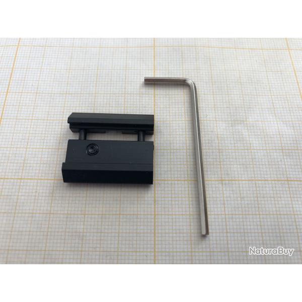 Adaptateur de rail 11mm en 20mm en aluminium avec cl� Allen