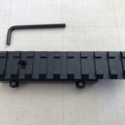 Adaptateur de rail de 11 mm &agrave; 21 mm, avec rail picatinny 9 slot
