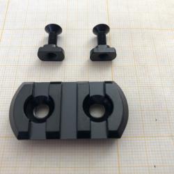 Rail picatinny arrondi M-LOK 3 en aluminium avec accroches
