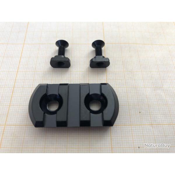 Rail picatinny arrondi M-LOK 3 en aluminium avec accroches