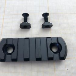 Rail picatinny arrondi M-LOK 5 en aluminium avec accroches