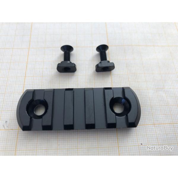 Rail picatinny arrondi M-LOK 5 en aluminium avec accroches