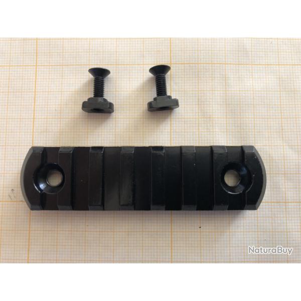 Rail picatinny arrondi M-LOK 7 en aluminium avec accroches