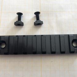 Rail picatinny arrondi M-LOK 9 en aluminium avec accroches