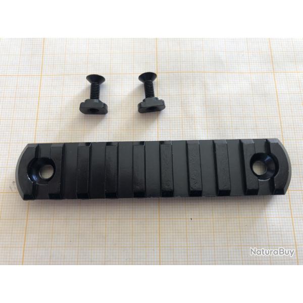 Rail picatinny arrondi M-LOK 9 en aluminium avec accroches