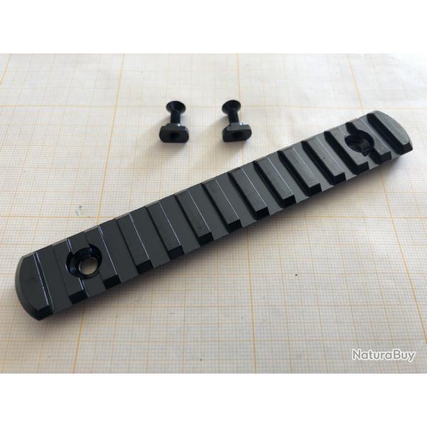 Rail picatinny arrondi M-LOK 13 en aluminium avec accroches