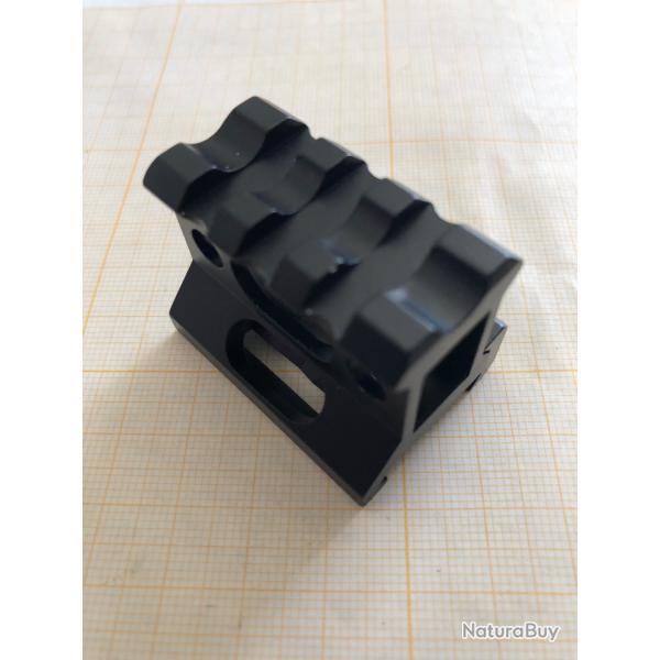 Rail picatinny r�hauss�, 3 slot en aluminium