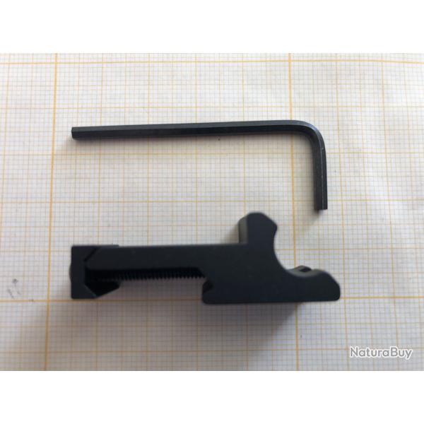Rail picatinny en angle de 45� pour accessoires d�port�. Aluminium.