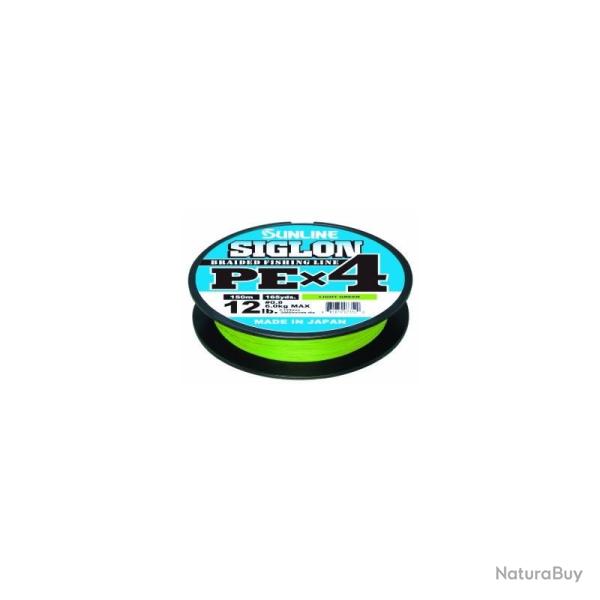 Sunline siglon braid 4X sunline siglon braid 4x pe 1 150m vert fluo