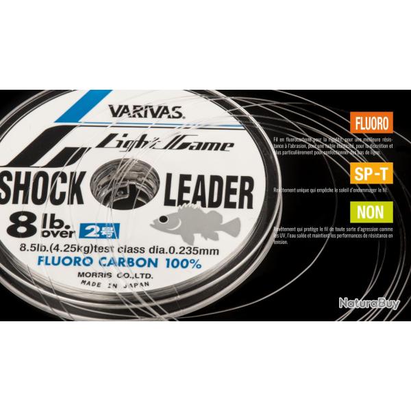 Light Game Shock Leader FLUORO varivas fluoro light game mebaru 6lb