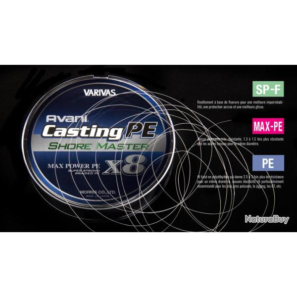 Casting MaxX8 Shore Master varivas avani casting shore master x8 1.2pe 200m