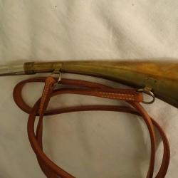 Corne de chasse ELLESS FRANCE avec sangle en cuir