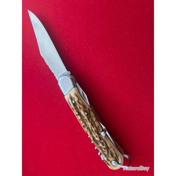 Couteau Le Pionnier Grande Chasse Rarissime 4 fonctions
