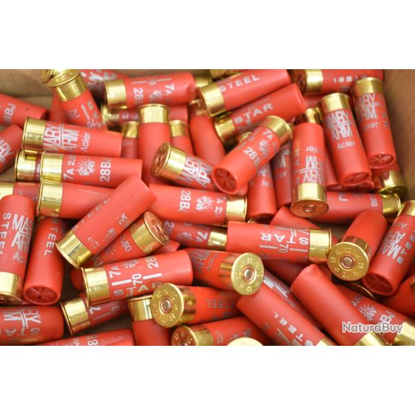 Vrac de 75 Cartouches Mary Arm StarSteel Calibre 12/70 28gr Bj N� 7