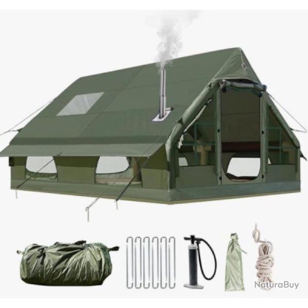 Tente gonflable 8 personnes avec po�le/r�chaud � bois portable