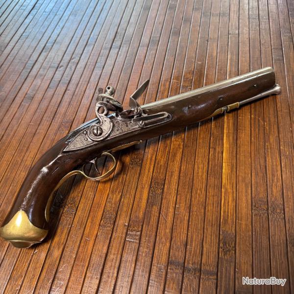 FORT ET SOLIDE PISTOLET A SILEX ANGLAIS EAST INDIA COMPAGNY