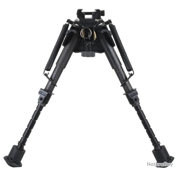 Bipied Dakota System carbone taille r�glable 6" - 9" + attache picatinny