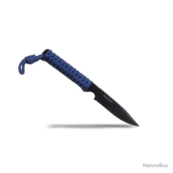 W-TECH 4 PARACORDE BLEUE LAME NOIR - WILDSTEER