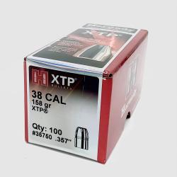 Hornady - Boite de 100 Projectiles FX XTP Cal 38/357  158 grs  - 35780