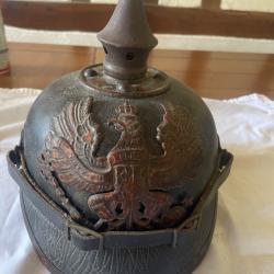 Authentique casque &agrave; pointe Allemand WW1