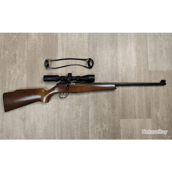 Ench�res � 1� - Carabine � verrou KRICO - Calibre .22 LR - Canon 57 cm + Lunette neuve 3-9x40