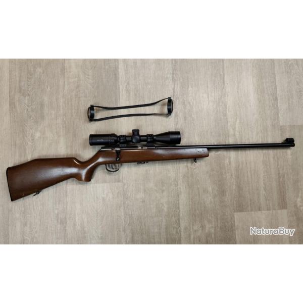 Ench�res 1� - Carabine � verrou VOERE - Calibre .22 LR - Canon 54 cm + Lunette neuve (Occasion)