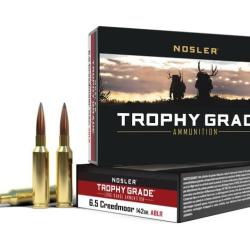 Cartouches NOSLER Trophy Grade calibre 6.5 creedmoor AccuBond Long Range 142gr x20