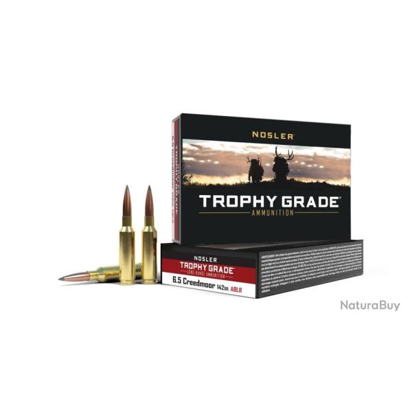 Cartouches NOSLER Trophy Grade calibre 6.5 creedmoor AccuBond Long Range 142gr x20