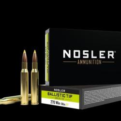Cartouches NOSLER calibre 270 win ballistic tip 130gr x20