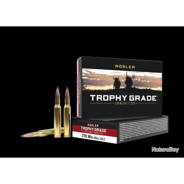 Cartouches NOSLER calibre 270 Win trophy accubond long range 150gr x20