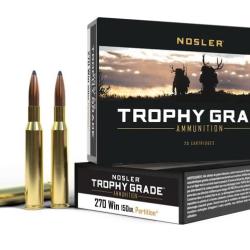 Cartouches NOSLER calibre 270 Win partition 150gr x20