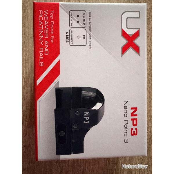 Viseur Point Rouge ou Vert UX Nano Point 3 (NP3) Umarex - �tat Neuf (Weaver / Picatinny)