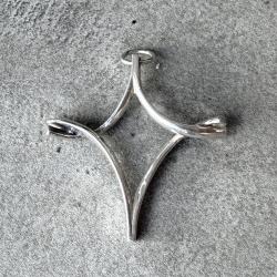 Pendentif argent massif neuf - &eacute;toile ou de croix stylis&eacute;e - bijou mixte
