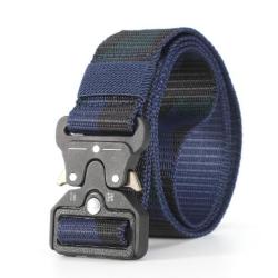 Ceinture tactique Treillis Bleue - Livraison gratuite