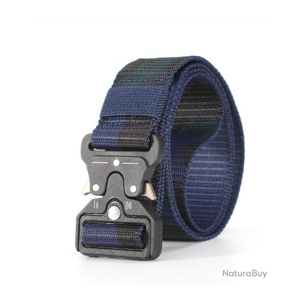 Ceinture tactique Treillis Bleue - Livraison gratuite