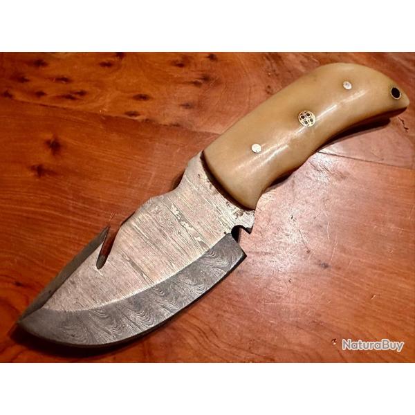 Couteau � d�pecer Damas - Os - Skinner