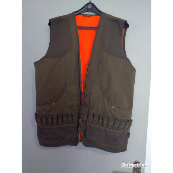 Lot de v�tements n�9 GILET DE CHASSE PERCUSSION A CARTOUCHIERE - 2 Chemises - Occasion