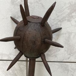 Masse d'arme fleo massue m&eacute;di&eacute;vale fer Forg&eacute; objet de mus&eacute;e ch&acirc;teau